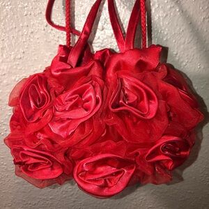 Red Roses Evening Handbag Galerie # 055070958 Beautiful Mini Bag 6”X 7” Stap 24”